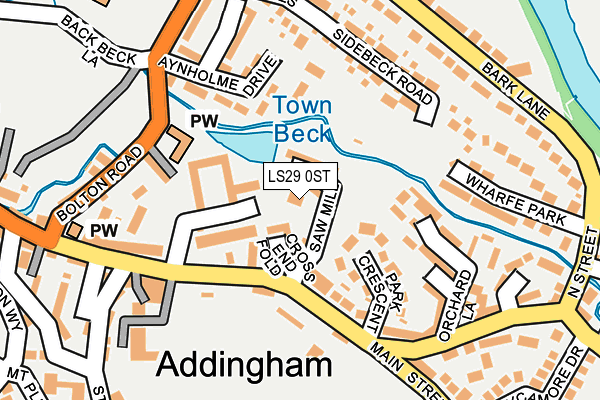 LS29 0ST map - OS OpenMap – Local (Ordnance Survey)