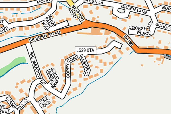LS29 0TA map - OS OpenMap – Local (Ordnance Survey)