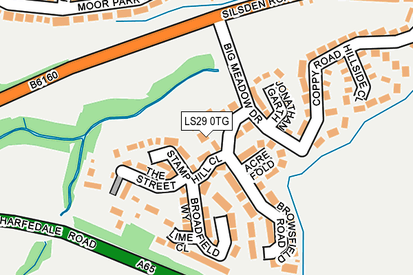 LS29 0TG map - OS OpenMap – Local (Ordnance Survey)