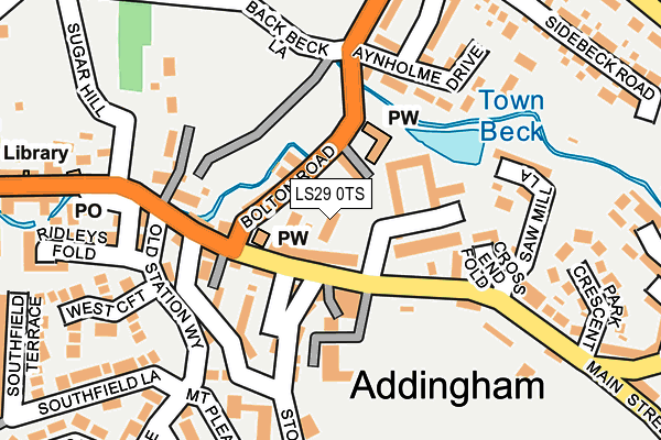 LS29 0TS map - OS OpenMap – Local (Ordnance Survey)