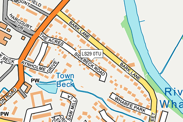 LS29 0TU map - OS OpenMap – Local (Ordnance Survey)