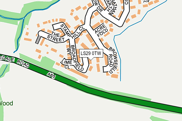LS29 0TW map - OS OpenMap – Local (Ordnance Survey)