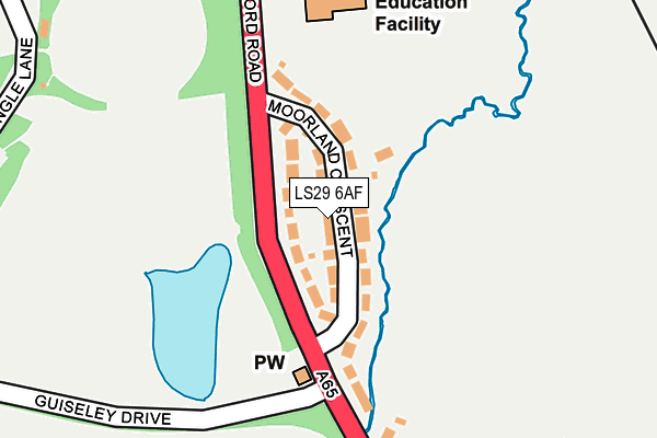 LS29 6AF map - OS OpenMap – Local (Ordnance Survey)
