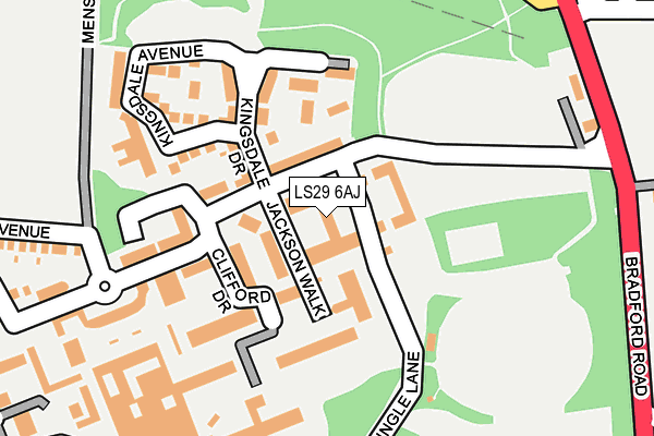 LS29 6AJ map - OS OpenMap – Local (Ordnance Survey)