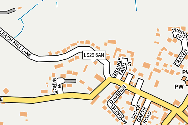 LS29 6AN map - OS OpenMap – Local (Ordnance Survey)