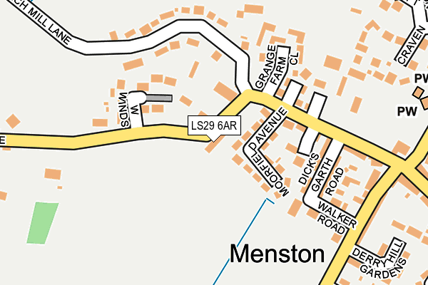 LS29 6AR map - OS OpenMap – Local (Ordnance Survey)