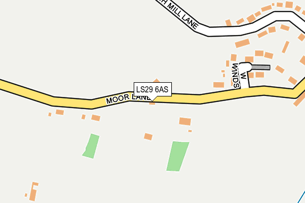 LS29 6AS map - OS OpenMap – Local (Ordnance Survey)
