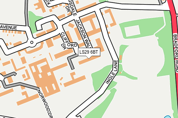 LS29 6BT map - OS OpenMap – Local (Ordnance Survey)