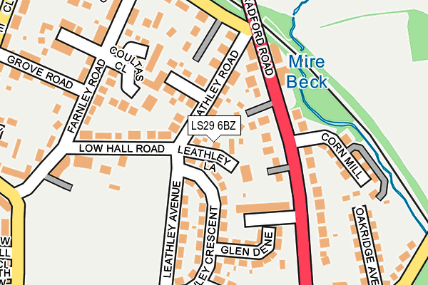 LS29 6BZ map - OS OpenMap – Local (Ordnance Survey)