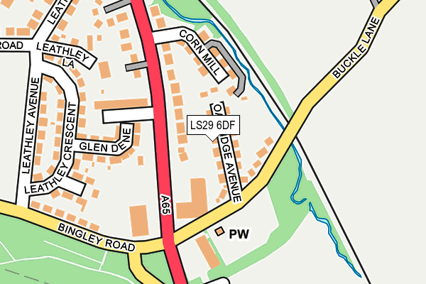 LS29 6DF map - OS OpenMap – Local (Ordnance Survey)