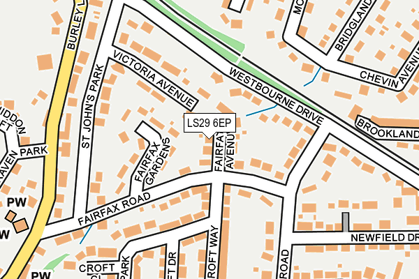 LS29 6EP map - OS OpenMap – Local (Ordnance Survey)