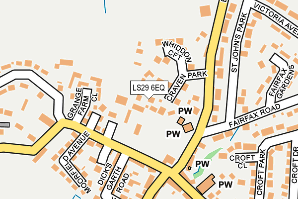 LS29 6EQ map - OS OpenMap – Local (Ordnance Survey)