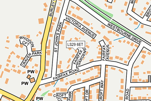 LS29 6ET map - OS OpenMap – Local (Ordnance Survey)