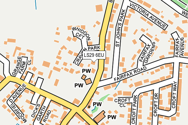 LS29 6EU map - OS OpenMap – Local (Ordnance Survey)