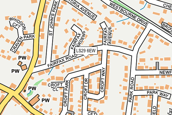 LS29 6EW map - OS OpenMap – Local (Ordnance Survey)