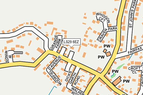 LS29 6EZ map - OS OpenMap – Local (Ordnance Survey)