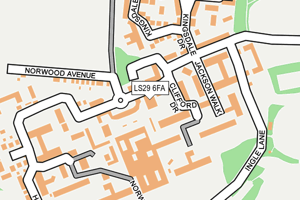 LS29 6FA map - OS OpenMap – Local (Ordnance Survey)