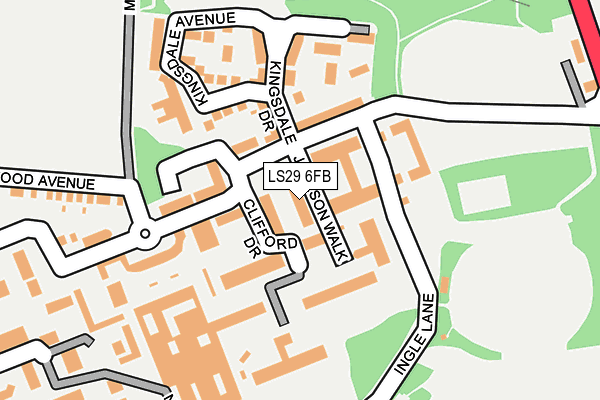 LS29 6FB map - OS OpenMap – Local (Ordnance Survey)