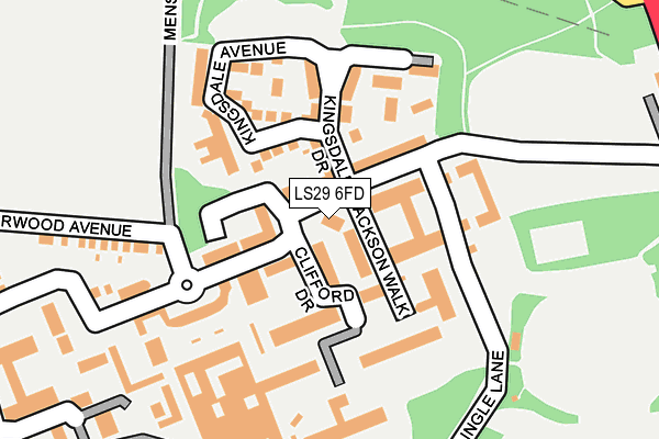 LS29 6FD map - OS OpenMap – Local (Ordnance Survey)