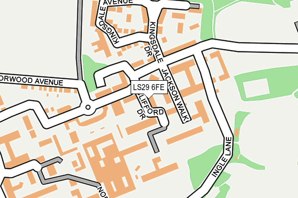 LS29 6FE map - OS OpenMap – Local (Ordnance Survey)