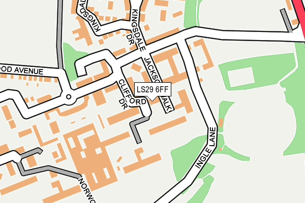 LS29 6FF map - OS OpenMap – Local (Ordnance Survey)