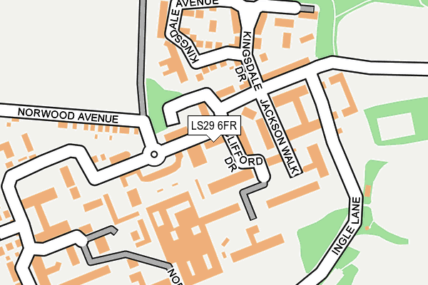 LS29 6FR map - OS OpenMap – Local (Ordnance Survey)