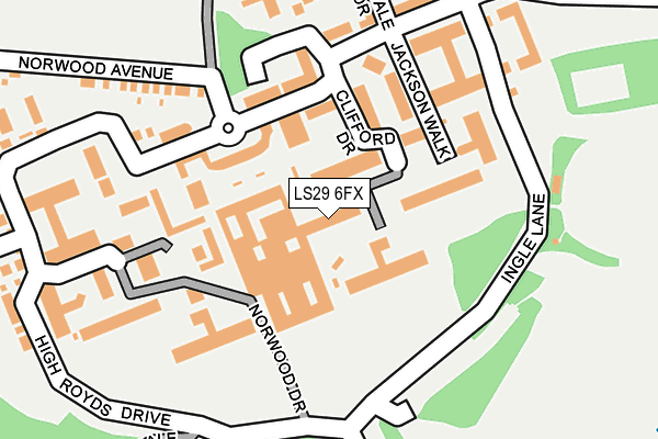 LS29 6FX map - OS OpenMap – Local (Ordnance Survey)