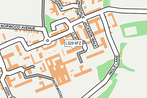 LS29 6FZ map - OS OpenMap – Local (Ordnance Survey)