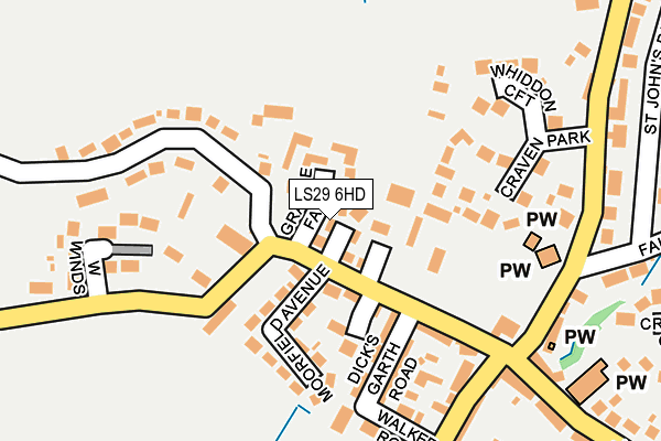 LS29 6HD map - OS OpenMap – Local (Ordnance Survey)