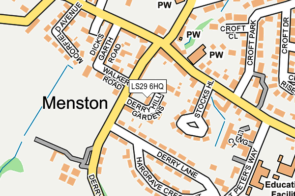 LS29 6HQ map - OS OpenMap – Local (Ordnance Survey)