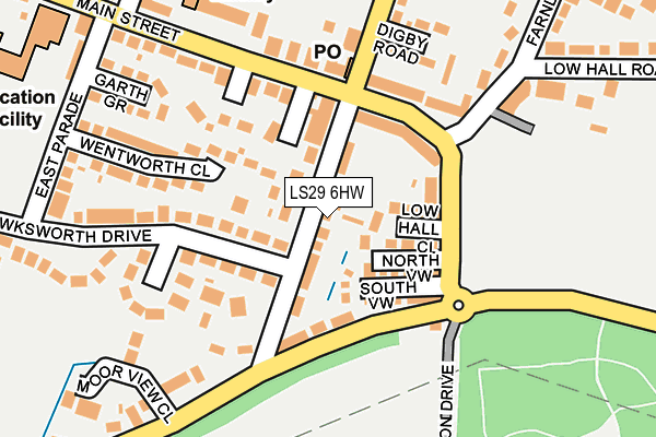 LS29 6HW map - OS OpenMap – Local (Ordnance Survey)