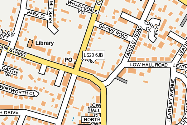 LS29 6JB map - OS OpenMap – Local (Ordnance Survey)