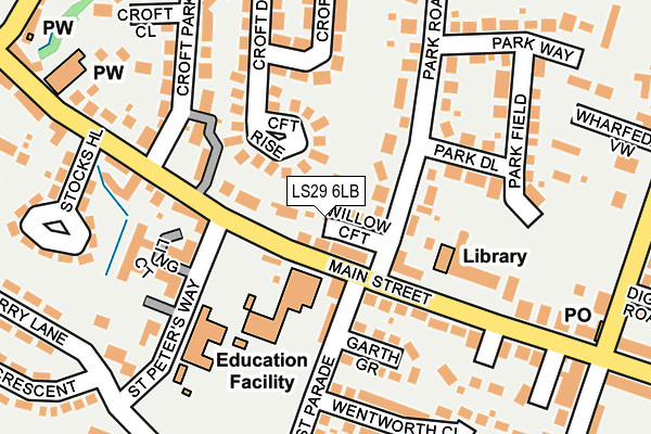 LS29 6LB map - OS OpenMap – Local (Ordnance Survey)