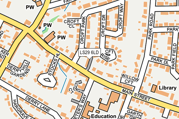 LS29 6LD map - OS OpenMap – Local (Ordnance Survey)