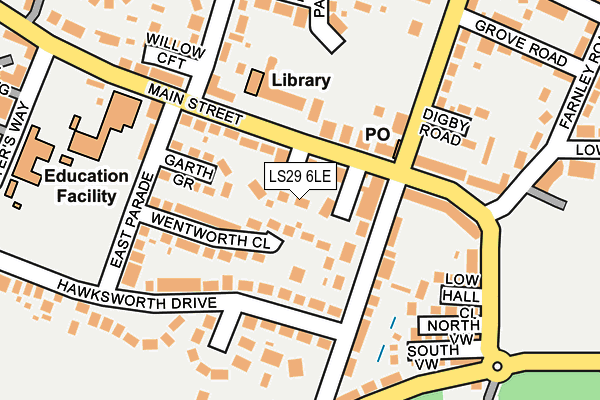 LS29 6LE map - OS OpenMap – Local (Ordnance Survey)