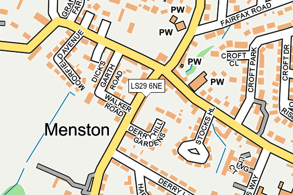 LS29 6NE map - OS OpenMap – Local (Ordnance Survey)