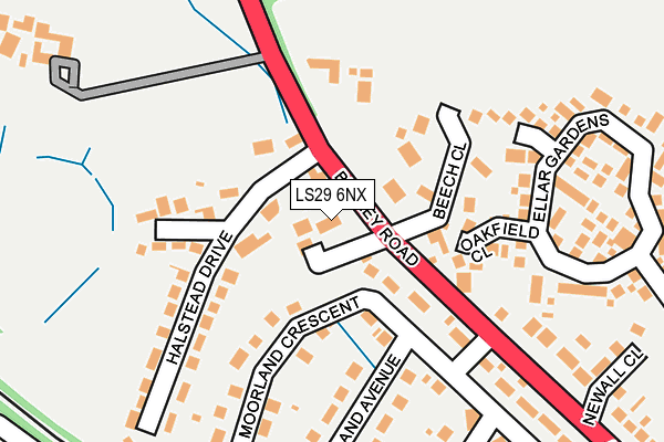 LS29 6NX map - OS OpenMap – Local (Ordnance Survey)
