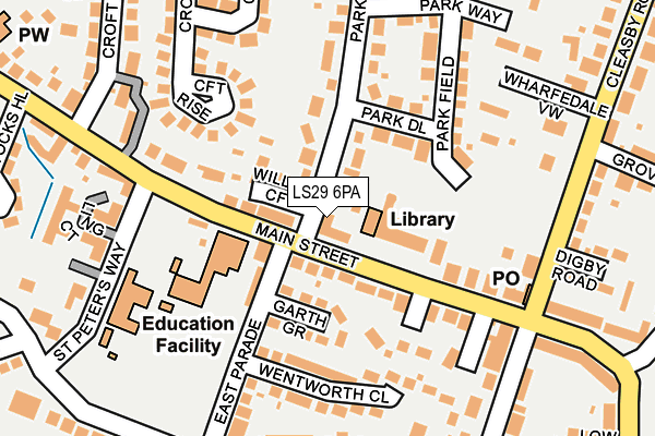 LS29 6PA map - OS OpenMap – Local (Ordnance Survey)