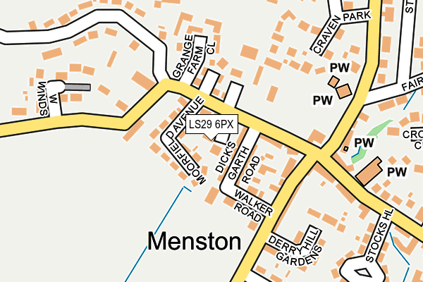 LS29 6PX map - OS OpenMap – Local (Ordnance Survey)