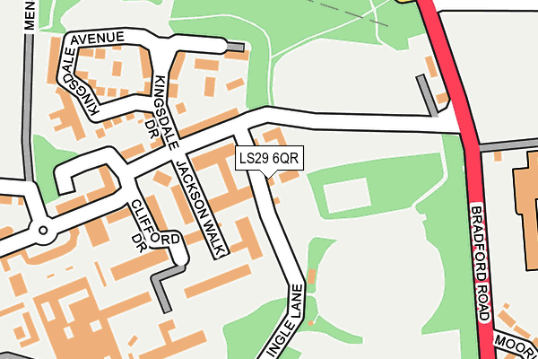 LS29 6QR map - OS OpenMap – Local (Ordnance Survey)