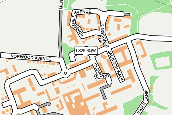 LS29 6QW map - OS OpenMap – Local (Ordnance Survey)