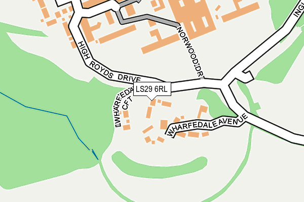 LS29 6RL map - OS OpenMap – Local (Ordnance Survey)