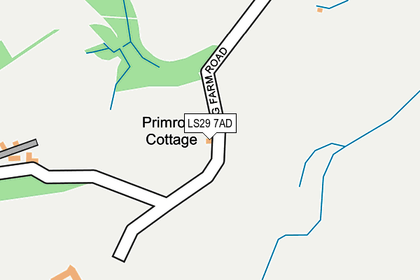 LS29 7AD map - OS OpenMap – Local (Ordnance Survey)
