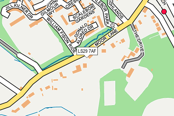 LS29 7AF map - OS OpenMap – Local (Ordnance Survey)