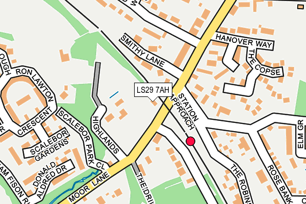 LS29 7AH map - OS OpenMap – Local (Ordnance Survey)