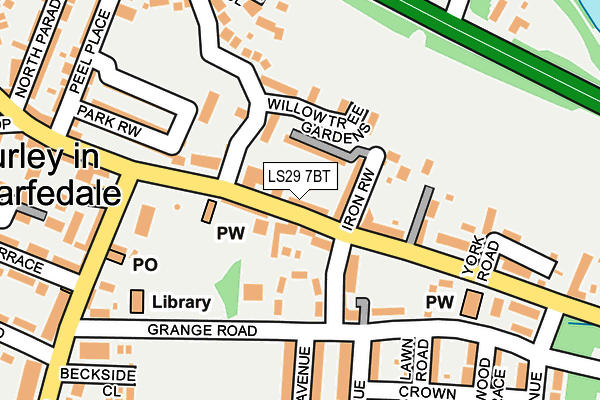 LS29 7BT map - OS OpenMap – Local (Ordnance Survey)