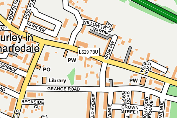 LS29 7BU map - OS OpenMap – Local (Ordnance Survey)