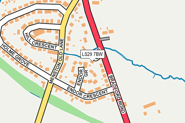 LS29 7BW map - OS OpenMap – Local (Ordnance Survey)