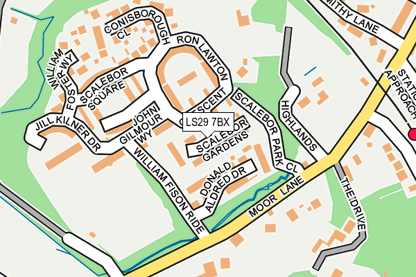 LS29 7BX map - OS OpenMap – Local (Ordnance Survey)
