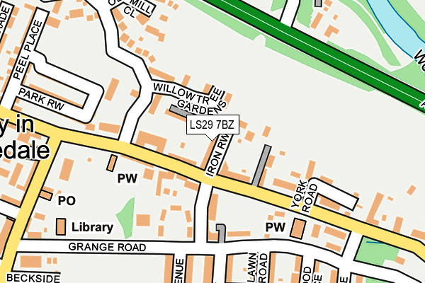LS29 7BZ map - OS OpenMap – Local (Ordnance Survey)